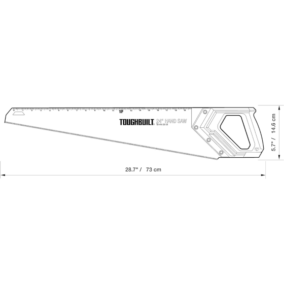 Toughbuilt Scie égoïne à main 600mm TB-H4-20-24