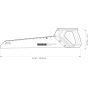 Toughbuilt Scie pour le PVC 450mm TB-H4-26-18