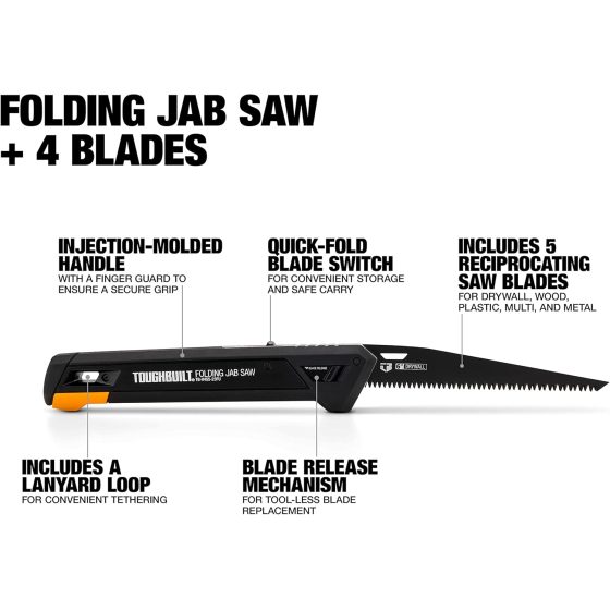 Toughbuilt Scie à guichet pliante TB-H4S5-23FU
