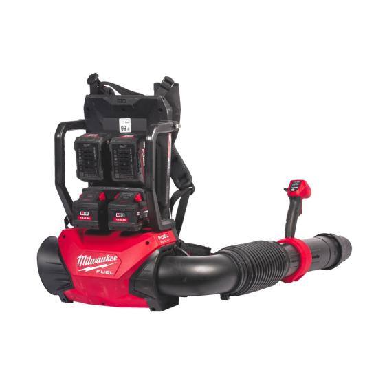 Milwaukee M18 F2BPB-124 Souffleur dorsal à double batterie Brushless 18V Fuel 4x12Ah FORGE (4933499231)