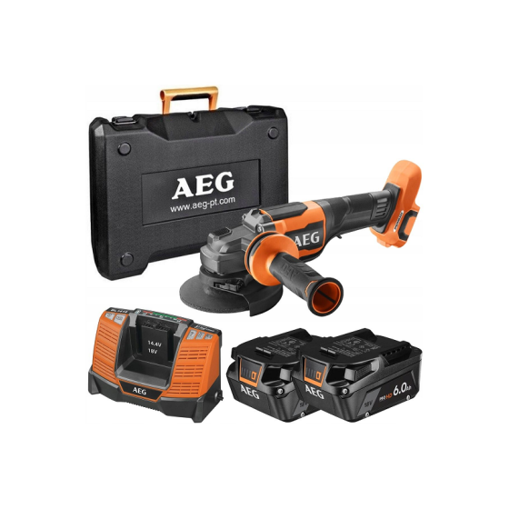 AEG BEWS18-125BLPX2-602C Meuleuse d'angle 125mm brushless 2x6Ah HD (4935492638)