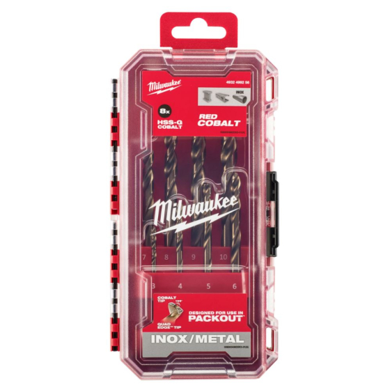Milwaukee Coffret de 8 forets Métal rectifiés cobalt (4932499256)
