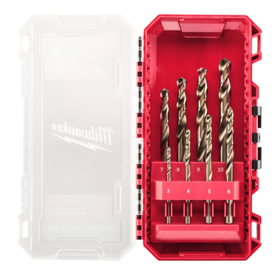 Milwaukee Coffret de 8 forets Métal rectifiés cobalt (4932499256)