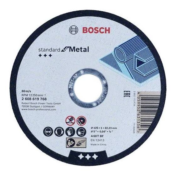 Bosch x100 Disques à tronçonner métal ø125x1mm (2608626116)
