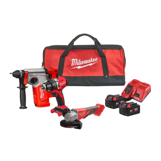 Milwaukee M18 BLPP6C-504 Pack de 3 machines 18V Brushless Powerpack (4933498565)