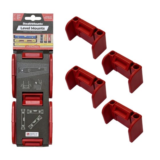 StealthMounts Supports de niveaux rouge OM-LM-RED-2