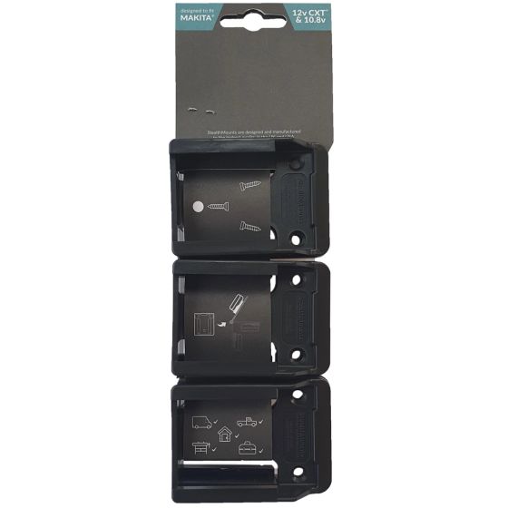 StealthMounts Supports de batteries Makita 12V CXT 6-pack Noir BM-MK12-BLK StealthMounts Supports de batteries Makita 12V CXT 6-pack Noir BM-MK12-BLK