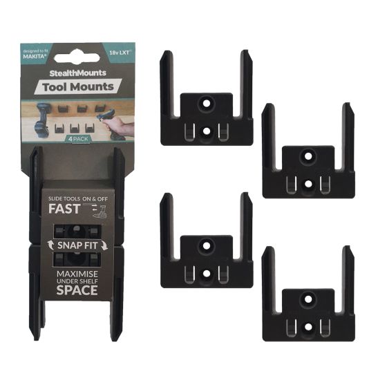 StealthMounts Supports de machines Makita 18V LXT 4-pack Noir TM-MK18-BLK-4