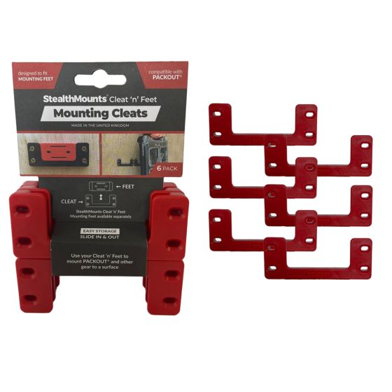 StealthMounts Cales de montage Packout Milwaukee 6-pack Rouge OM-CL-RED-6