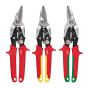 Milwaukee Set de 3 cisailles d'aviation pour coupe à gauche, à droite et droite (4932478620)