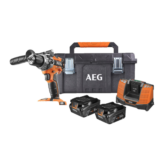 AEG BSB18C2BL-502TB Perceuse à percussion Brushless 18V 70 Nm 2x5.0Ah HD (4935498181)