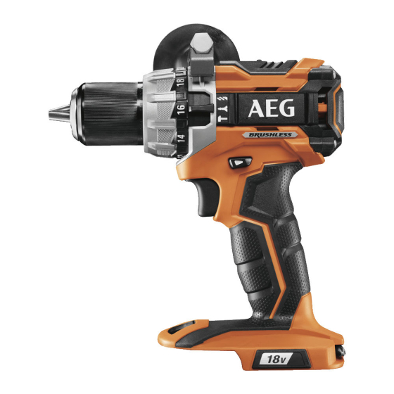 AEG BSB18C2BL-502TB Perceuse à percussion Brushless 18V 70 Nm 2x5.0Ah HD (4935498181)