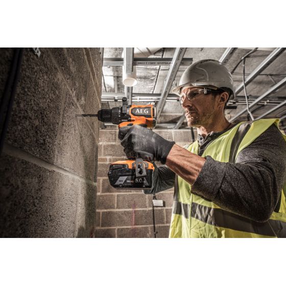 AEG BSB18BL2-602K Perceuse à percussion Brushless 18V 141 Nm 2x6.0Ah HD (4935481043)