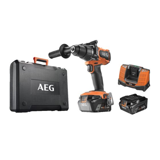 AEG BSB18BL2-602K Perceuse à percussion Brushless 18V 141 Nm 2x6.0Ah HD (4935481043)