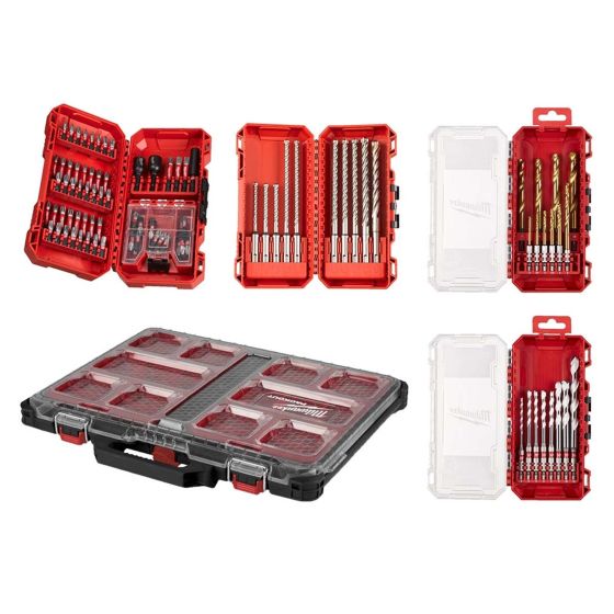 Milwaukee Coffret de 98 Embouts de Vissage & forets de perçage Packout (4932499760)