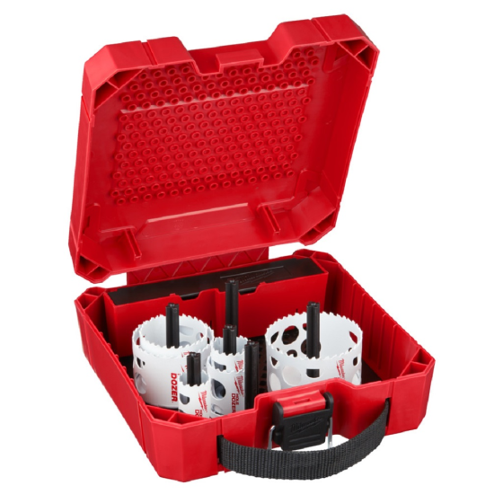 Milwaukee Coffret jeu x6 Scies cloche bi-métal "Hole Dozer" et accessoires (49224201)