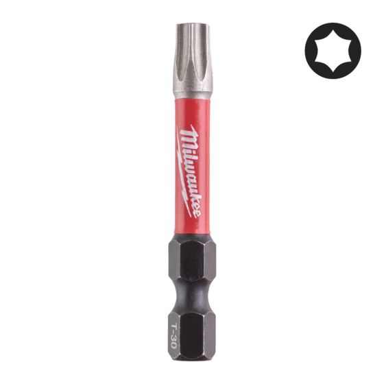 Milwaukee x10 Embout Torx 30 de Vissage Shockwave 50mm (4932471574)
