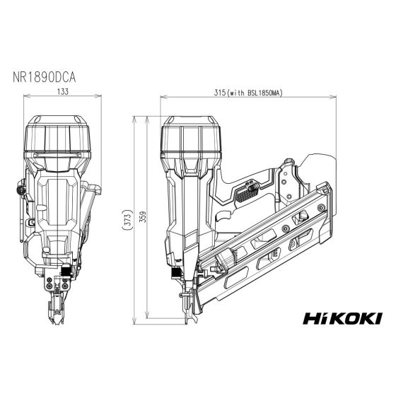 Hikoki NR1890DCAW9Z Cloueur de charpente 18V 50-90mm avec coffret de transport