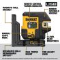 DeWalt DCLE14251GB-XJ Niveau laser croix + 5 points 3x180° verts USB-C