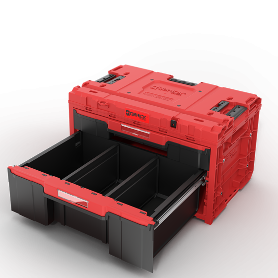 Qbrick System ONE Coffret à outils 2 tiroirs Plus 2.0 RED Ultra HD (SKRQONED2PCZEPG003)