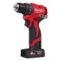 Milwaukee M12 BLDDRC-402C Perceuse, Visseuse 12V Brushless 2x4.0Ah (4933499688)
