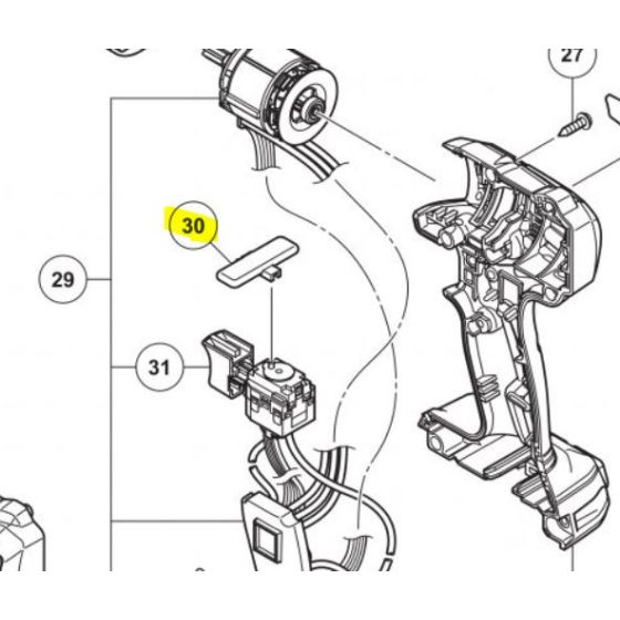 Hikoki - Hitachi 322997 Bouton Inverseur pour perceuse & visseuse