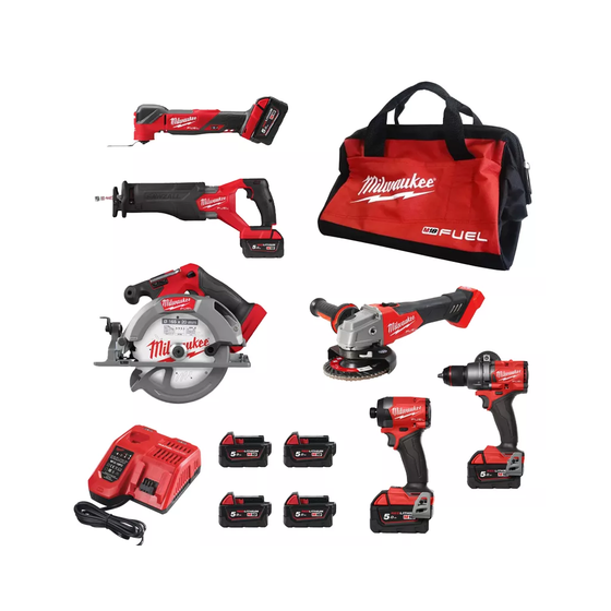 Milwaukee M18 FPP6HF-504B Pack de 6 machines 18V Brushless  Powerpack (4933500112)