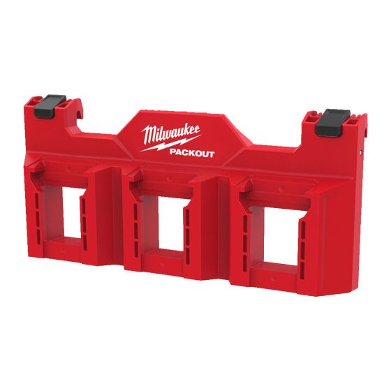 Milwaukee Support de batterie M18 latéral Packout (4932498645) Milwaukee Support de batterie M18 latéral Packout (4932498645)