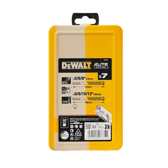 DeWalt DT8976-QZ Coffret de 7 Forets béton SDS+ XLR 4 Taillants