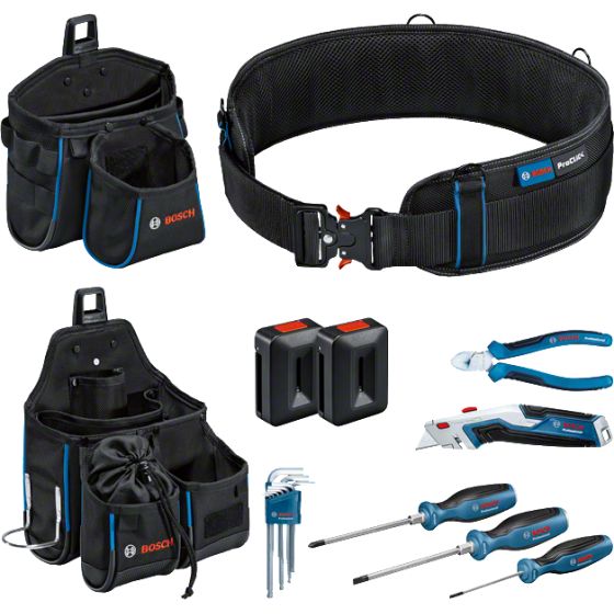 Bosch ProClick Ceinture porte-outils et set d’outils à main (1600A02H5C)