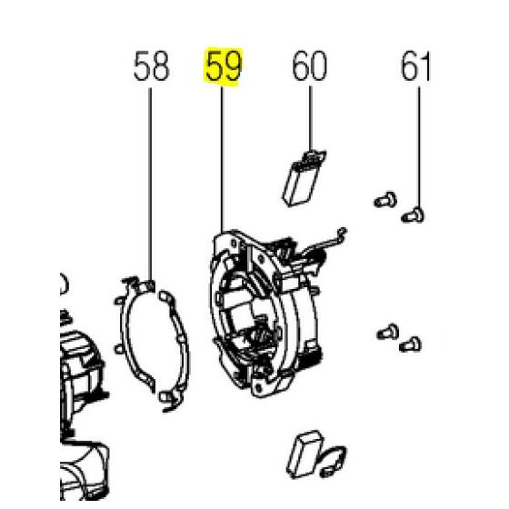 Metabo Module Porte-charbon pour perforateur KHE2645, KHE2245, KHE2445, KHE2845, KHE2845Q (316073230)