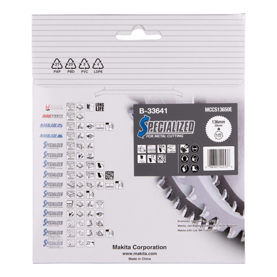 Makita B-33641 Lame de scie circulaire "Specialized" ø136mm 50Dts