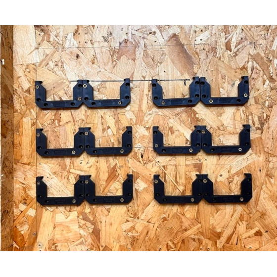 StealthMounts Cales de montage Packout Milwaukee 6-pack NOIR OM-LOCL-BLK-6