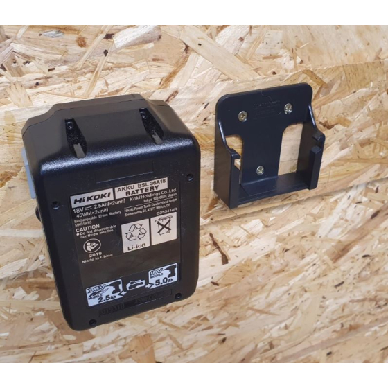 StealthMounts Supports de batteries Hikoki, Hitachi, Metabo 18V 6-pack NOIR BM-MHH18-BLK-6