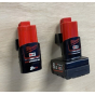 StealthMounts Supports de batteries Milwaukee 12v 6-pack ROUGE BM-MW12-RED-6