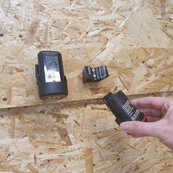 StealthMounts Supports de batterie Bosch 10.8V-12V 6-pack NOIR BM-BO108-BLK-6