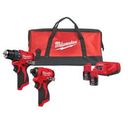 Milwaukee M12 BLPP2D-202B Pack Visseuse & perceuse 12V Brushless Powerpack 2x2Ah (4933500139)