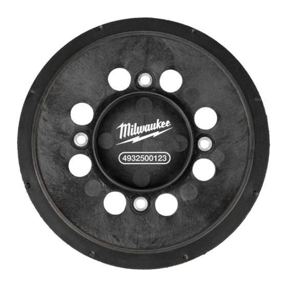 Milwaukee Plateau de ponçage ø125mm pour ponceuse M18FROS125 (4932500123)