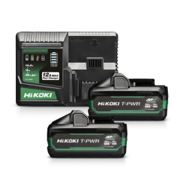 Hikoki UC36YSL2 Kit de 2 Batteries Multi Volt 36V 8.0Ah BSL3640MVT avec Chargeur 12Ah UC36YSL2
