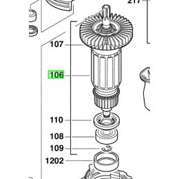 Milwaukee Induit pour perforateur PLH20 (4931442650)