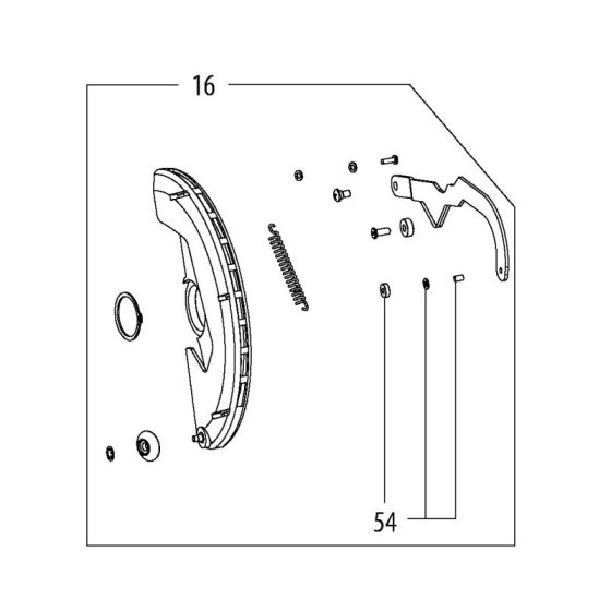 Metabo Carter pendulaire de protection de lame pour scie KGS216M, KGS18LTXBL216 (316075380)