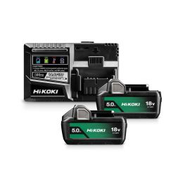 Hikoki UC18YSL3WHZ Kit de 2 Batteries Multi Volt 36V 5Ah BSL36A18X avec Chargeur UC18YSL3