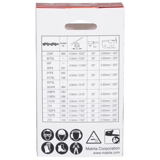 Makita Chaîne pour tronçonneuse 35cm, 0.325", 1,1mm (191T91-3)