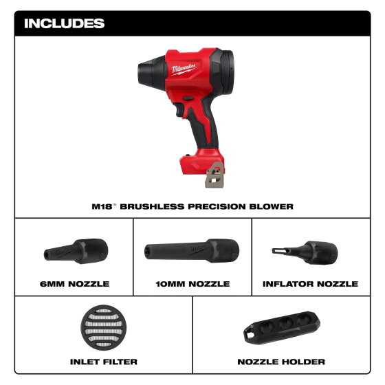 Milwaukee M18 BLHSB-0 Souffleur à poussière Brushless 18V (4933500533)