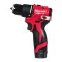 Milwaukee M12 BLPDRC-202C Perceuse, Visseuse à percussion 12V Brushless 2x2.0Ah (4933500422)