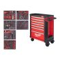 Milwaukee Servante d'atelier équipée mobile 78cm à 7 tiroirs avec 337 Outils (4932500753)