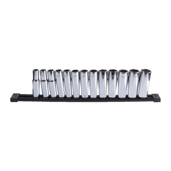 Milwaukee Set de 13 douilles Hexagonal 12 Pans métrique pour cliquet 1/2" (4932498798) Milwaukee Set de 13 douilles Hexagonal 12 Pans métrique pour cliquet 1/2" (4932498798)