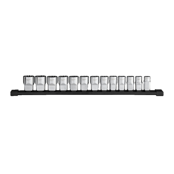 Milwaukee Set de 13 douilles Hexagonal 12 Pans métrique pour cliquet 1/2" (4932498797) Milwaukee Set de 13 douilles Hexagonal 12 Pans métrique pour cliquet 1/2" (4932498797)