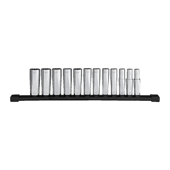 Milwaukee Set de 12 douilles Hexagonal 12 Pans métrique pour cliquet 3/8" (4932498796)