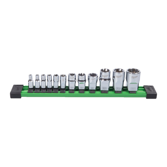 Milwaukee Set de 13 douilles E-Torx pour cliquet 1/4", 3/8" & 1/2" (4932498799)